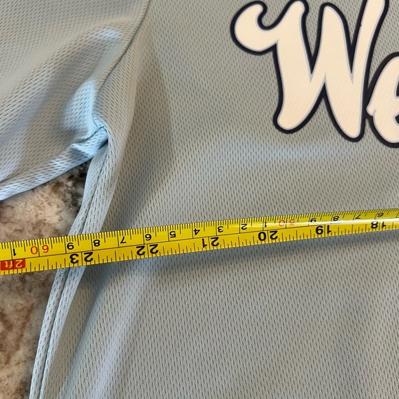 XL Light Blue Refuge West Coast 83 Jersey Team Games T Shirt Top Button Sports - Picture 4 of 7